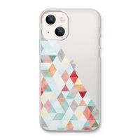 Gekleurde driehoekjes pastel: iPhone 13 Transparant Hoesje