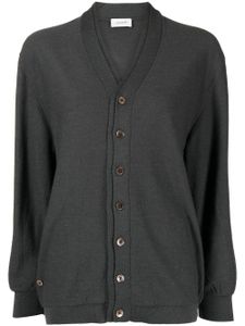 LEMAIRE cardigan en maille à boutonnière - Gris