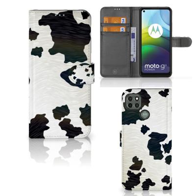 Motorola Moto G9 Power | Telefoonhoesje | Met pasjeshouder | Koeienvlekken
