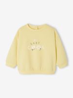 Basic sweater van molton baby's lichtgeel - thumbnail