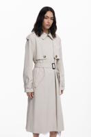 Trenchcoat met geplooide rug - BROWN - L