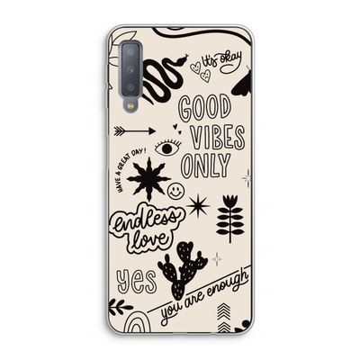 Good vibes: Samsung Galaxy A7 (2018) Transparant Hoesje