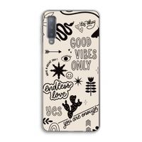 Good vibes: Samsung Galaxy A7 (2018) Transparant Hoesje