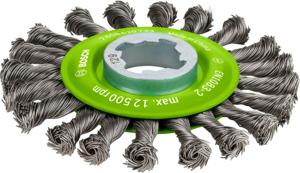 Bosch Accessoires X-LOCK Schijfborstel gevlochten draad, roestvrij 115mm 0.5mm - 1 stuk(s) - 2608620733