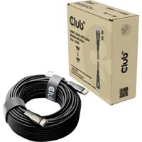 club3D CAC-1393 HDMI Verlengkabel [1x HDMI-stekker - 1x HDMI-stekker] Zwart Active Optical Cable (AOC) 50 m