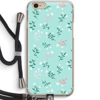 Small white flowers: iPhone 6 / 6S Transparant Hoesje met koord
