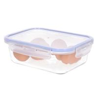 CM Vershoudbakje/lunchbox - luchtdicht - met clips - glas - 21 x 15 x 7 cm - 1000 ml