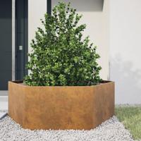 Plantenbak zeshoek 138x120x45 cm weervast staal Plantenbak zeshoek 138x120x45 cm weervast staal