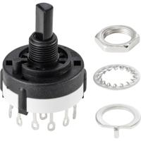 TRU COMPONENTS TC-9415600 SR26A-3X4-F20 Draaischakelaar 250 V 150 mA 12 x 30 ° 1 stuk(s) - thumbnail