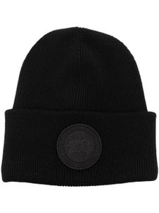 Canada Goose bonnet Arctic Disc en maille - Noir