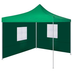 VidaXL Vouwtent met 2 wanden 3x3 m groen