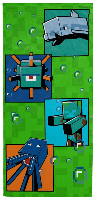 Minecraft meerkleurig strandlaken 70 x 140 cm