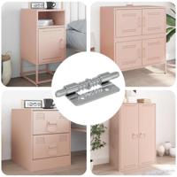 VidaXL Latch 12 pcs zilver 46 x 17 x 1,2 mm staal