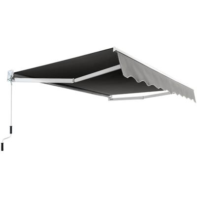 Zonnescherm Uitschuifbare Luifel Aluminium Terraszonnescherm Klemluifel 295 x 250 cm Grijs