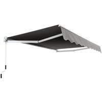Zonnescherm Uitschuifbare Luifel Aluminium Terraszonnescherm Klemluifel 295 x 250 cm Grijs