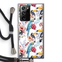Bloemen tukan: Samsung Galaxy Note 20 Ultra / Note 20 Ultra 5G Transparant Hoesje met koord Bloemen tukan: Samsung Galaxy Note 20 Ultra / Note 20 Ultra 5G Transparant Hoesje met koord