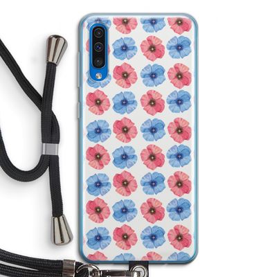 Klaproosjes: Samsung Galaxy A50 Transparant Hoesje met koord