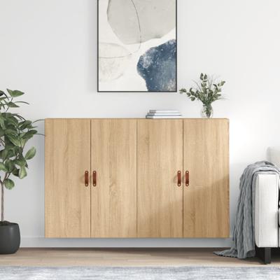 Hangkasten 2 st 69,5x34x90 cm sonoma eikenkleurig