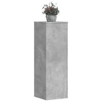 Plantenstandaards 2 st 33x33x100 cm bewerkt hout betongrijs