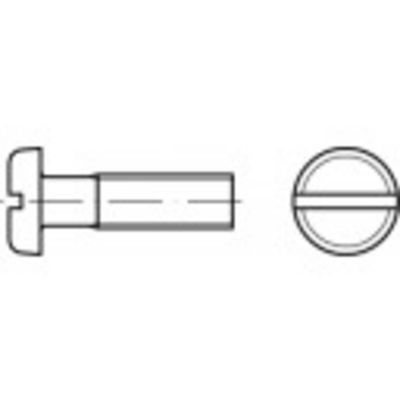 TOOLCRAFT TO-5445585 Platkopschroeven M4 12 mm Sleuf DIN 85 Messing 200 stuk(s)