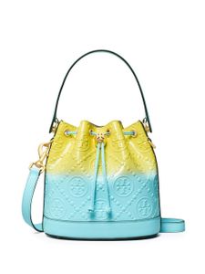 Tory Burch sac seau à motif monogrammé embossé - Bleu