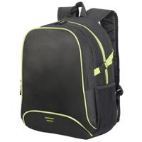 Allround rugzak/rugtas zwart/groen - A4-formaat - Schooltas - Laptoptas/boekentas