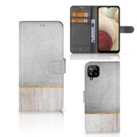 Samsung Galaxy A12 | Book Style Case | Wood Concrete