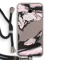 Roze stroom: Samsung Galaxy J4 Plus Transparant Hoesje met koord