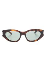 Saint Laurent Eyewear lunettes de soleil à monture papillon - Marron - thumbnail