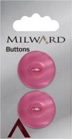 Milward Roze Glanzende Knoop 22mm (2 stuks)