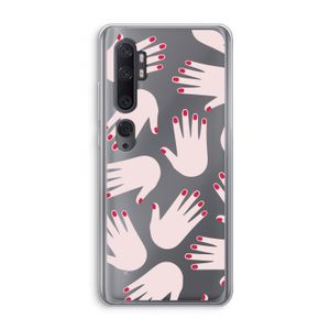 Hands pink: Xiaomi Mi Note 10 Pro Transparant Hoesje