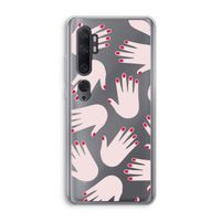Hands pink: Xiaomi Mi Note 10 Pro Transparant Hoesje