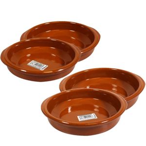 Set van 4x stuks tapas bakjes/schaaltjes Alicante met handvatten 16 en 18 cm