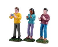 Kerstdorpminiatuur Music Festival Fans 12x4x18 cm 3st - Lemax