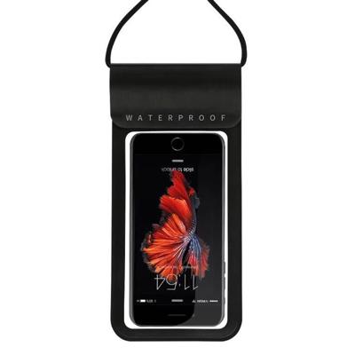Buiten duiken zwemmen mobiele telefoon touch screen waterdichte tas voor 5 1 tot 6 inch mobiele telefoon (zwart)