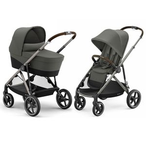 Kinderwagen Cybex Gazelle S Soho Grey / Mid Grey - Taupe Frame + GRATIS Speelkleed