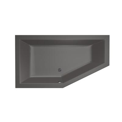 Xenz Society Hoekbad - 160x90x53 - afvoer Midden - Links - acryl - antraciet 6881-05