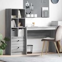 Bureau met lade 2 pcs Grijs Sonoma