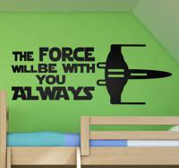 Muursticker Star Wars Force be with you