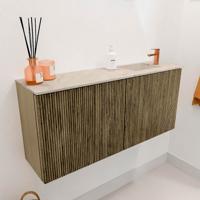 Toiletmeubel Mondiaz Joya Dlux | 90 cm | Meubelkleur Dusk | Faye wastafel Frappe Wasbak Rechts | 1 kraangat