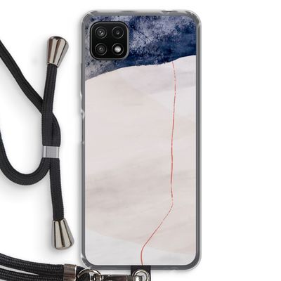 Stone White: Samsung Galaxy A22 5G Transparant Hoesje met koord