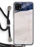 Stone White: Samsung Galaxy A22 5G Transparant Hoesje met koord