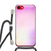 Flow mist pastel: iPhone SE 2020 Transparant Hoesje met koord