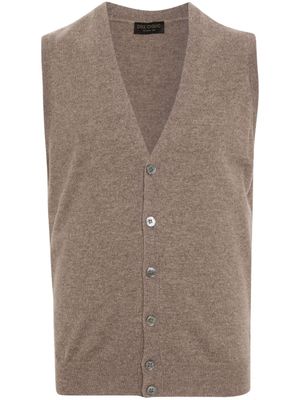 Dell'oglio gilet en maille à col v - Tons neutres
