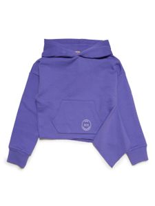 Nº21 Kids hoodie en coton à détail drapé - Violet