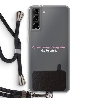 gij beslist: Samsung Galaxy S21 Plus Transparant Hoesje met koord