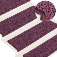 Trapmatten 15 st 65x21x4 cm Donkerpaars Rechthoekige Rand