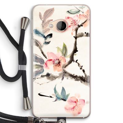 Japanse bloemen: HTC U Play Transparant Hoesje met koord