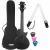 Cascha HH 2258 carbon fiber concert ukelele set zwart