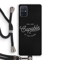 Capable: Samsung Galaxy A71 Transparant Hoesje met koord